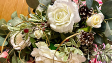 Load image into Gallery viewer, HUTS100-B Eucalyptus, Pinecones &amp; Rose Mini Bouquet