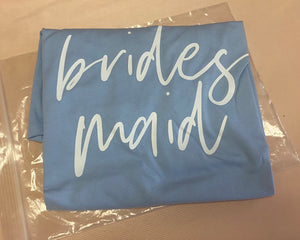 SPAI100-B Blue “Bridesmaid” Shirt. Size M