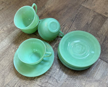 Load image into Gallery viewer, BROWN-A Green Milk Glass Set