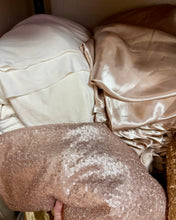 Load image into Gallery viewer, REES100-BH 50” Champagne, Sequins Overlay