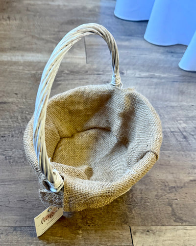 LEGO200-M Burlap Flower Girl Basket