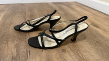 Load image into Gallery viewer, WILS300-G Black Strap Heel. Size 8.5