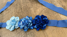 Load image into Gallery viewer, GASTON-C Blue Flower Girl Dress Belt