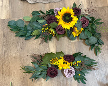 Load image into Gallery viewer, REES100-AZ Sunflower/Burgundy/Mauve Fall Swags