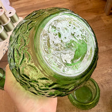 Load image into Gallery viewer, BROWN-F Green Glass Vase/Candle Holder