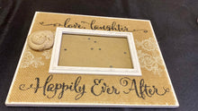 Load image into Gallery viewer, BEAN100-H “Love, Laughter, Happily Ever After” Burlap Frame