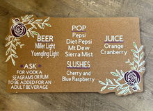Load image into Gallery viewer, LOVE100-D Purple Floral, Cork Board Sign
