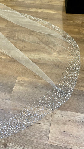 CAMP100-B NWT Rhinestone, Ivory Cathedral Veil