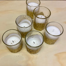 Load image into Gallery viewer, LOVE100-V 12 Gold Glitter Votive Cups