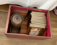 Load image into Gallery viewer, MADIGAN-K Burgundy Red Wood Crate