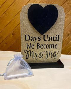 SMEG100-CJ “Days Until We Become Mr & Mrs” Chalkboard