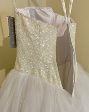 Load image into Gallery viewer, STIT100-A White Sequin Strapless, Ballgown. Size 2 NWT