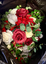 Load image into Gallery viewer, REES100-CJ Large Red/Burgundy/White Floral Arrangement