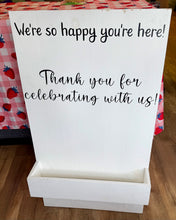 Load image into Gallery viewer, BORING-A White Wood, Welcome Planter Sign