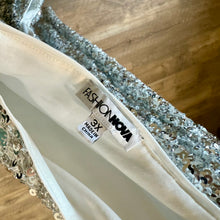 Load image into Gallery viewer, THOMPSON-K One-Shoulder Silver Rhinestone Dress. Size 3x