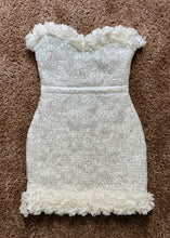 Load image into Gallery viewer, MARDULA-E Strapless, White Sequin Mini Dress. Size XS