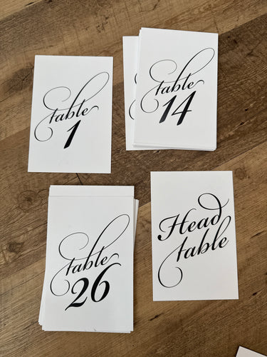 REES100-BT White & Black Table #1-26 + Head Table