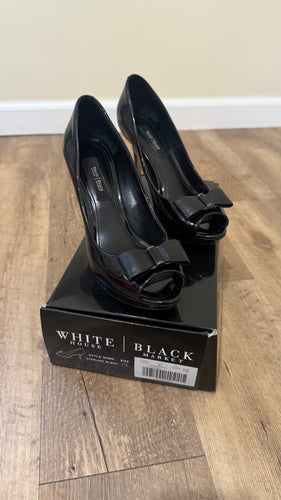 WILS300-H Black-Bow Stiletto. Size 7.5