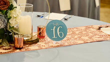 Load image into Gallery viewer, REES100-AT Sequin Vine Table Runner, Blush/Rose Gold