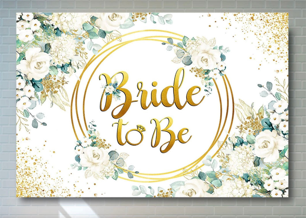 BURT100-P 5x7ft “Bride to Be” Backdrop