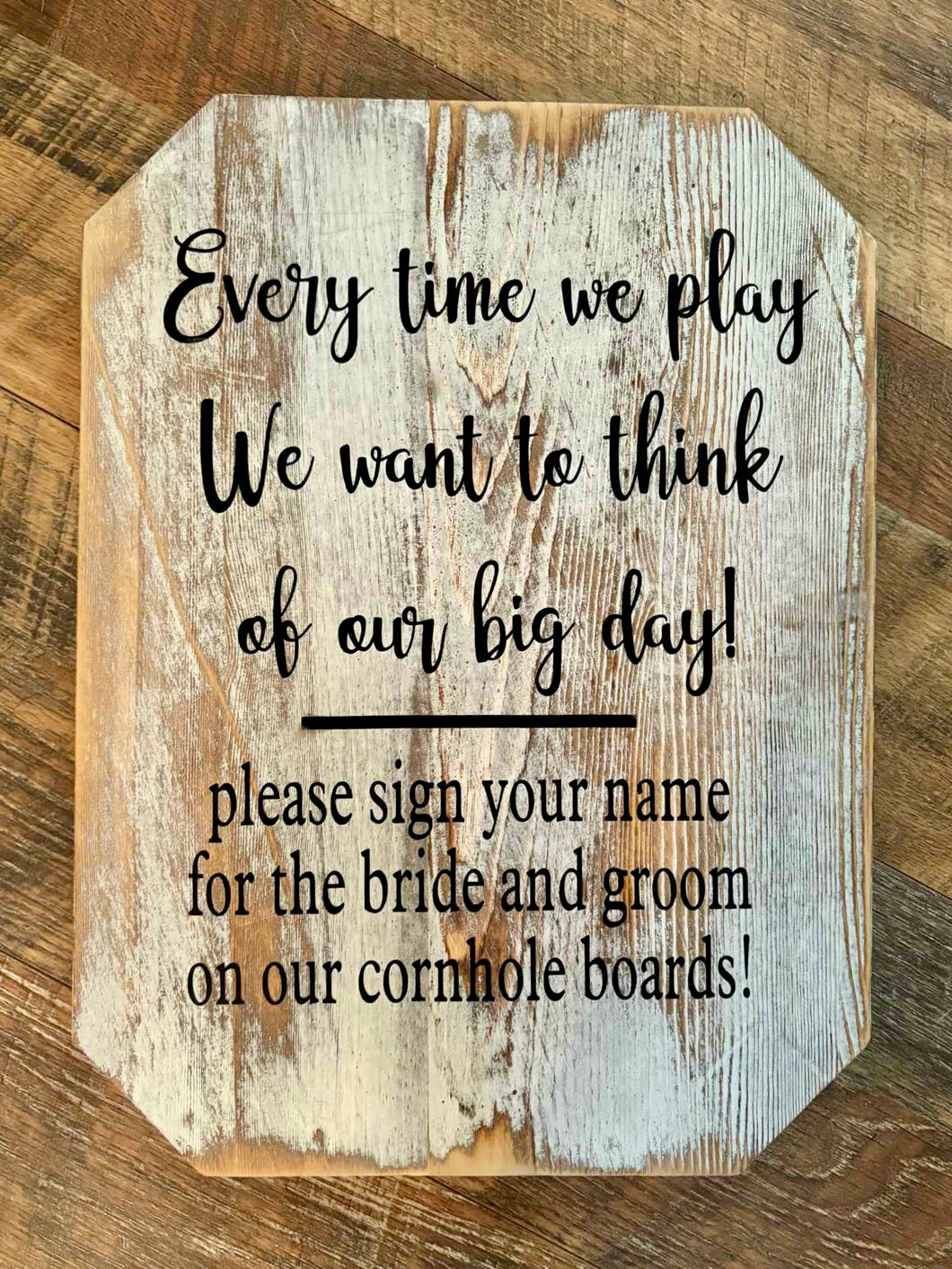 MCCU100-H Cornhole Board Guestbook Sign
