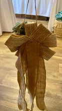 Load image into Gallery viewer, LIVI100-R Dusty/Navy Floral, Hanging Burlap Bow