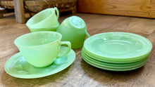 Load image into Gallery viewer, BROWN-A Green Milk Glass Set