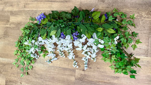 BAIL100-C Purple & White Cascading Swag
