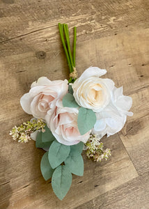 FLAN100-B Blush/Ivory Bridesmaid Bouquet