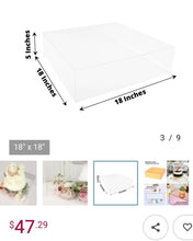 Load image into Gallery viewer, WILSON-A Clear, Square Cake Stand
