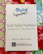 Load image into Gallery viewer, CLOUSER-J Gold Table #1-30 + Head Table