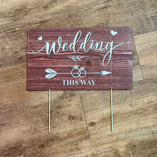 Load image into Gallery viewer, SMEG100-DS “Wedding this way” Yard Signs