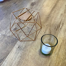 Load image into Gallery viewer, KOPI100-L Rose Gold Geometric Candle Holders