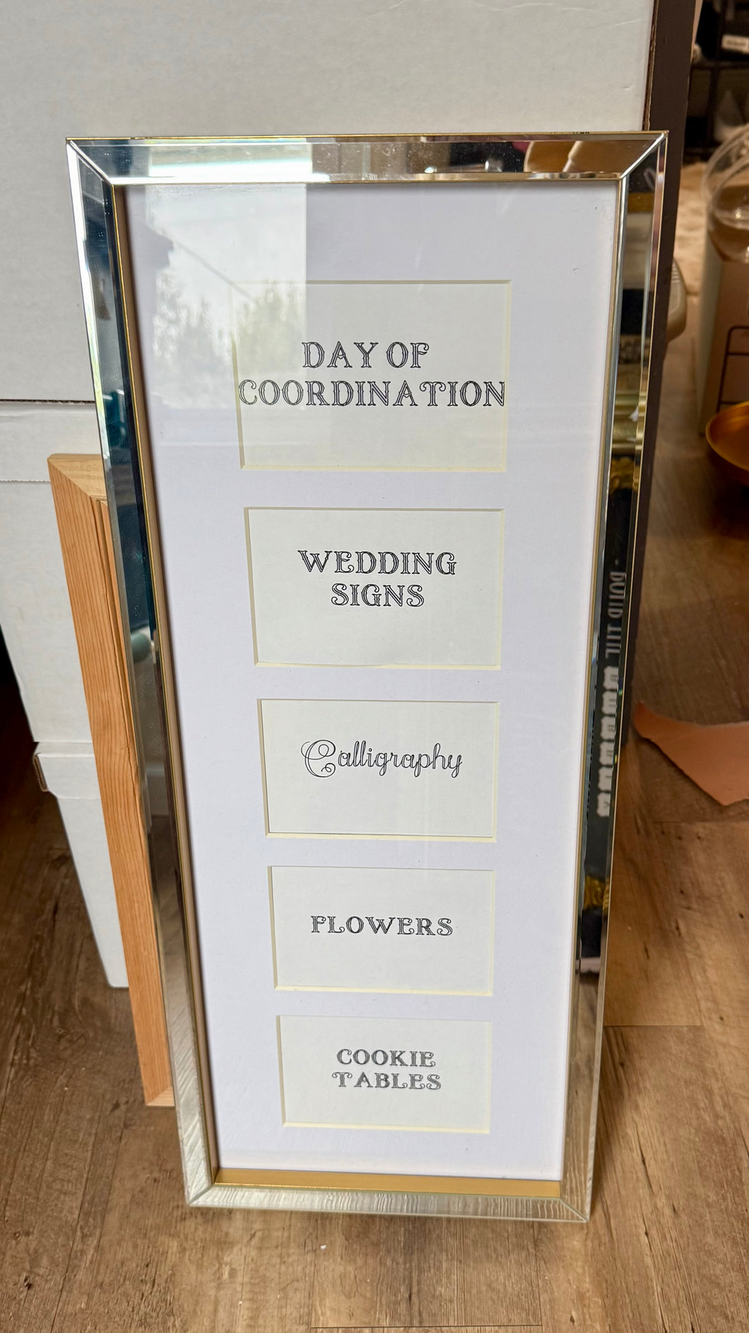 REES100-CB 5 Mikasa Mirrored-Gold Photo Frame