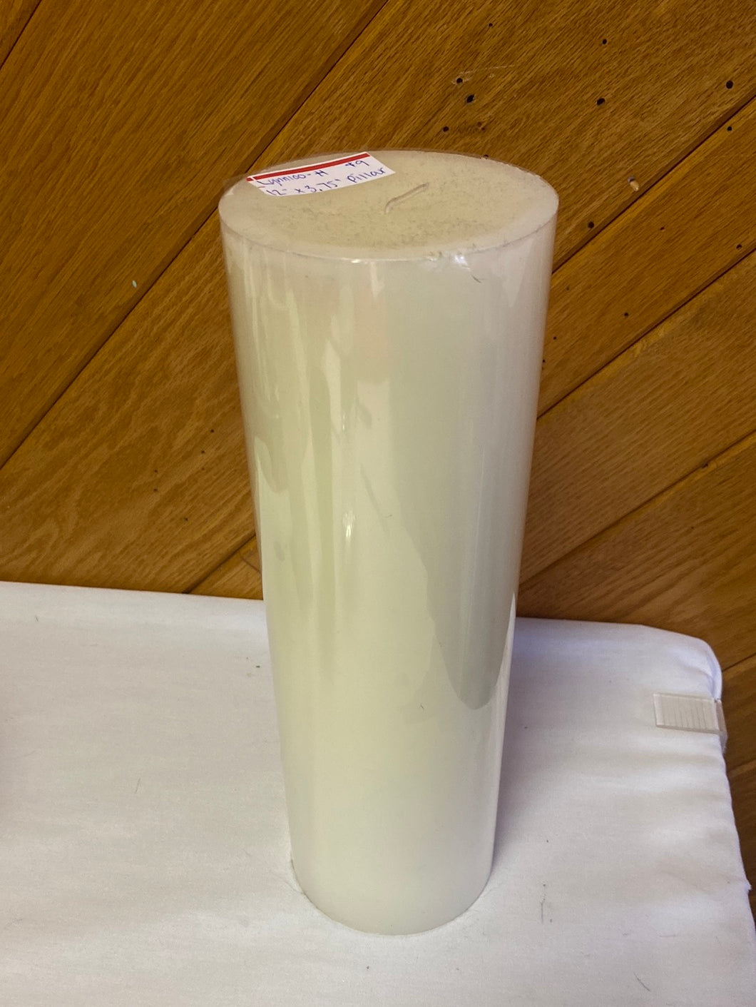 LYNN100-H 12” Ivory Pillar Candle