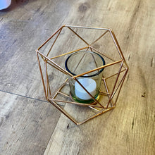 Load image into Gallery viewer, KOPI100-L Rose Gold Geometric Candle Holders