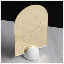 Load image into Gallery viewer, CLOUSER-S Gold Reception Signs