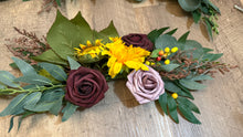 Load image into Gallery viewer, REES100-AZ Sunflower/Burgundy/Mauve Fall Swags