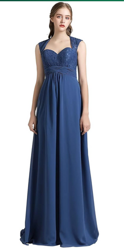 ROBI100-G Navy Blue, Long Gown. Size 18
