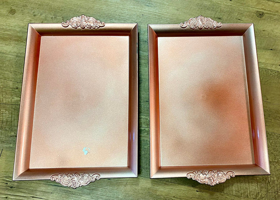 SMIT800-F Rectangular Rose Gold Trays