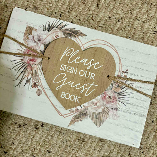 MCCU100-L “Please sign our guestbook” Boho Sign
