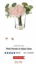 Load image into Gallery viewer, MCMULLEN-C Pink Roses &amp; Eucalyptus Centerpiece
