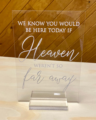 SMEG100-CF Acrylic “Heaven” Sign