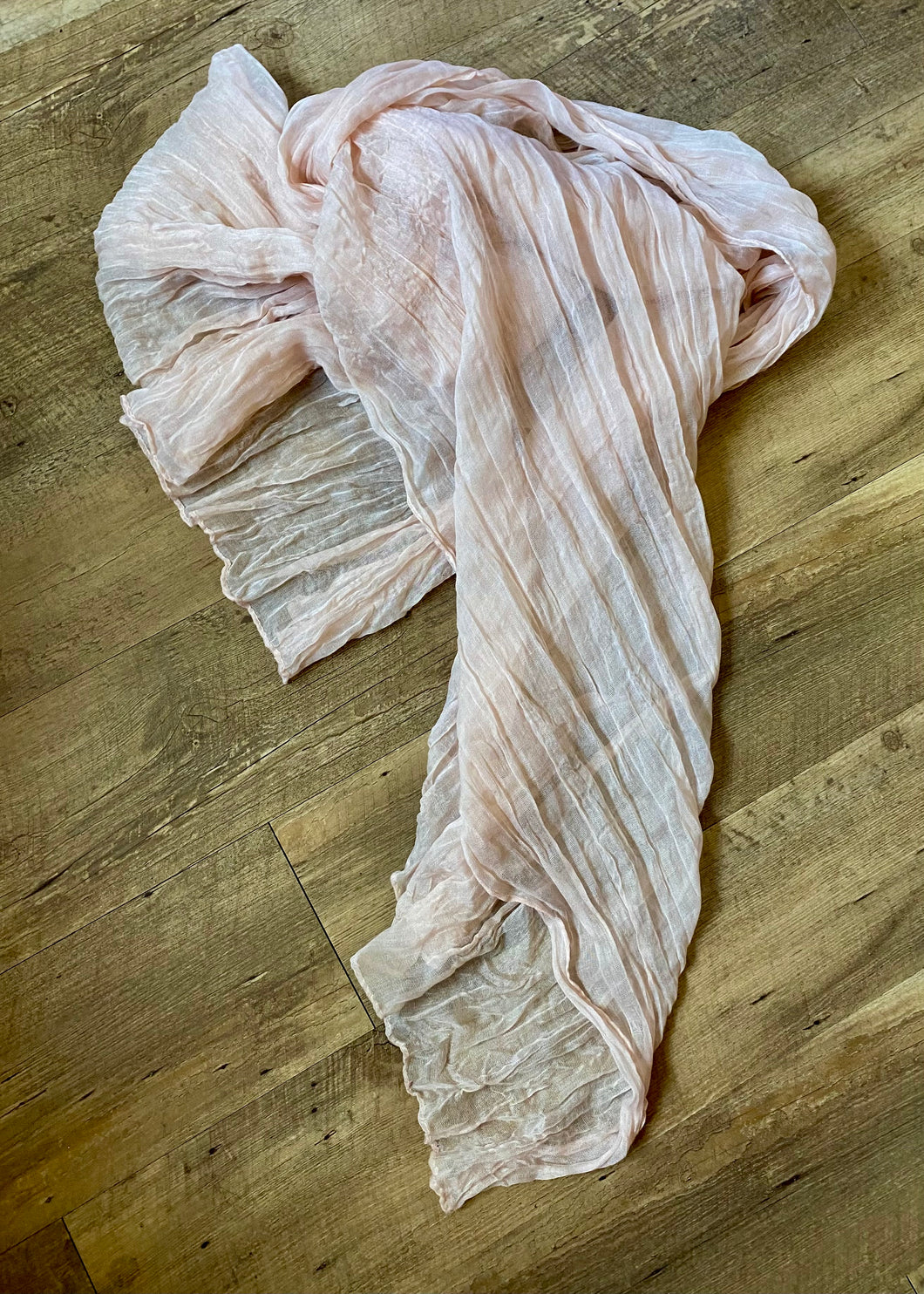 SHAE100-A Blush Pink Cheesecloth Runner