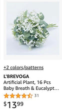 Load image into Gallery viewer, BRAN100-L Eucalyptus &amp; White Floral Filler