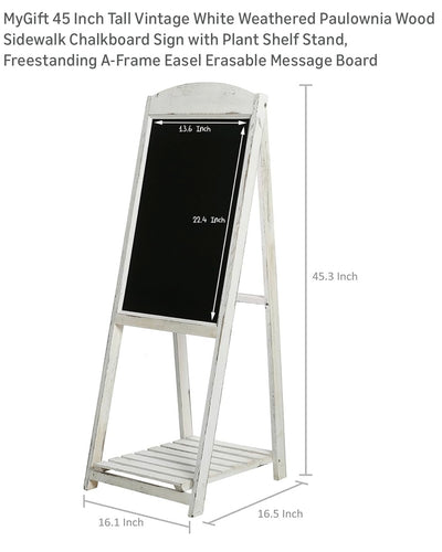 REES100-H White Chalkboard Stand/Drink Sign