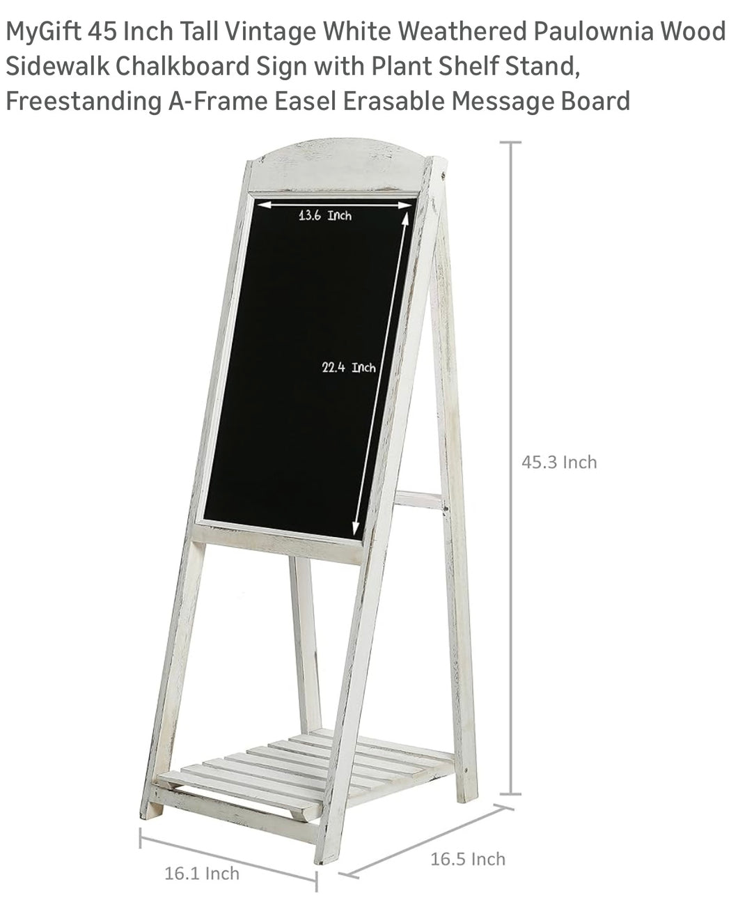 REES100-H White Chalkboard Stand/Drink Sign