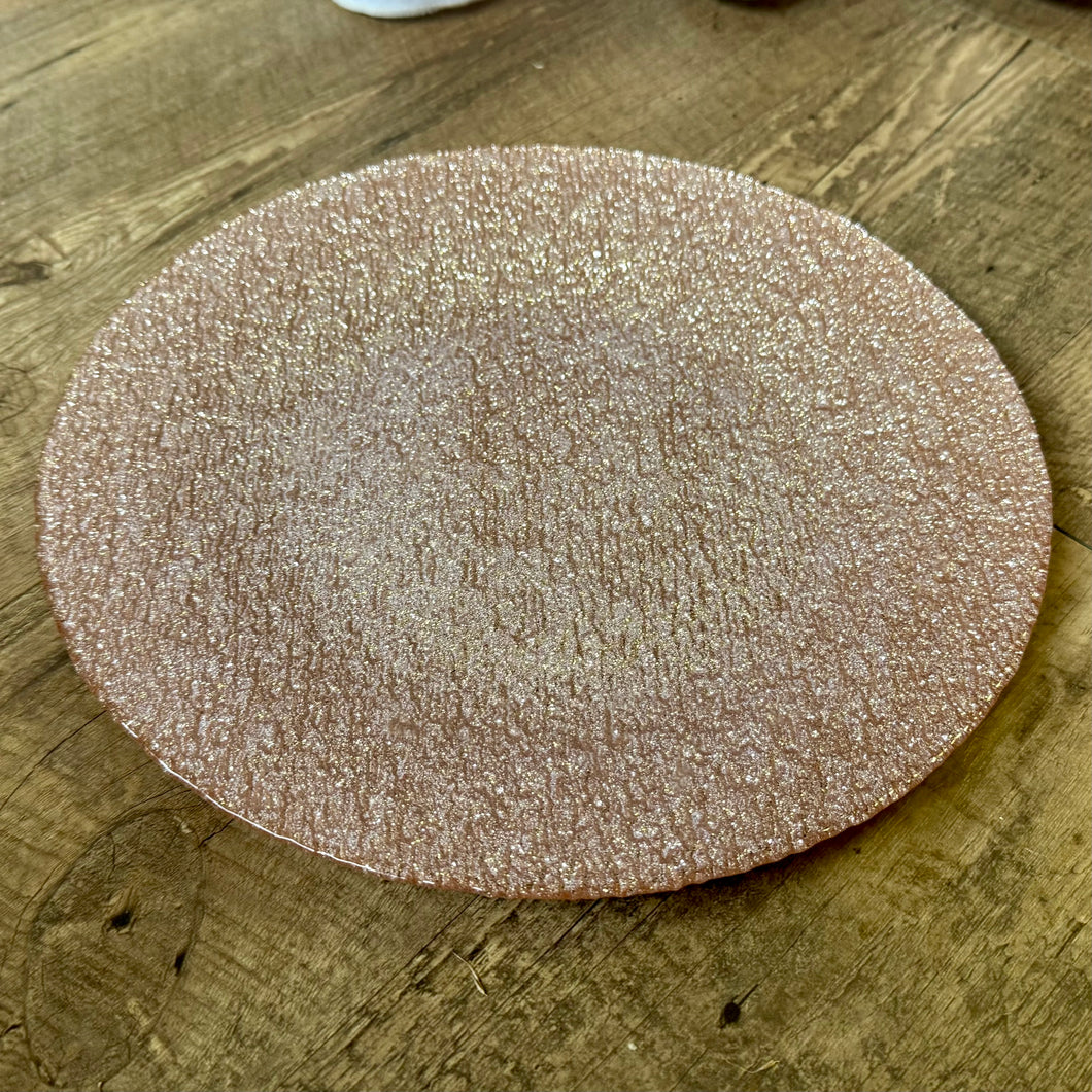 REES100-BC 11” Rose Gold Glass Plate
