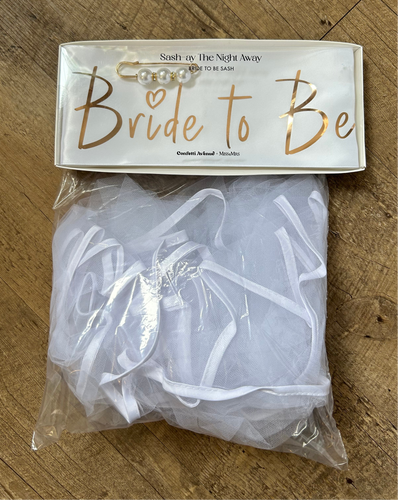 LOVE100-N Bride-To-Be Sash and Veil Set