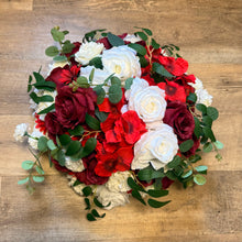 Load image into Gallery viewer, REES100-CJ Large Red/Burgundy/White Floral Arrangement